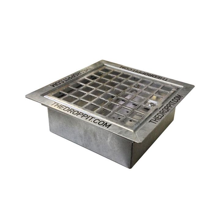The DropPit Junior asbaktegel 30x30 cm - verzinkt, Huis en Inrichting, Woonaccessoires | Prullenbakken, Nieuw, Verzenden