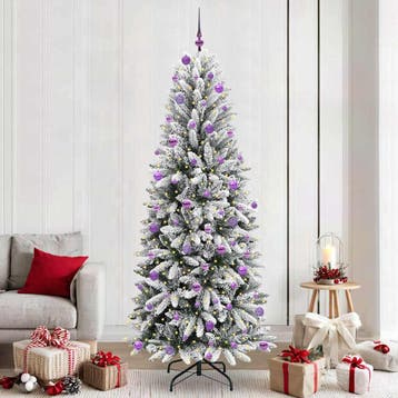 vidaXL Kunstkerstboom Wit 240 cm PVC en Plastic en Staal en, Verzenden, Nieuw