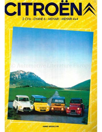 1981 CITROEN 2CV | DYANE | MEHARI BROCHURE FRANS, Nieuw, Author