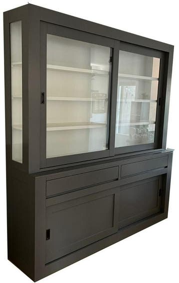 Design buffetkast grijs Petten 200cm, Ophalen of Verzenden, Nieuw