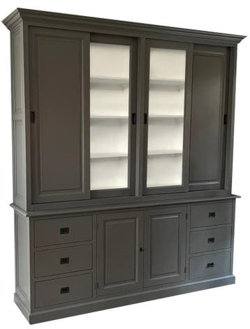 Buffetkast taupe Lopik 240 x 240cm dichte zijdeuren, Huis en Inrichting, Kasten | Buffetkasten, Ophalen of Verzenden, Nieuw