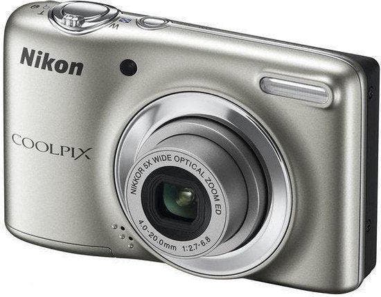 Nikon Coolpix L25 Digitale Compact Camera - Zilver (In doos), Audio, Tv en Foto, Fotocamera's Digitaal, Zo goed als nieuw, Verzenden