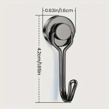 Krachtige Zwarte Magnetische Haken - Heavy Duty Ophanghaken, Verzenden, Nieuw