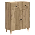 vidaXL Dressoir Artisanaal eiken 66 x 34,5 x 90 cm Bewerkt, Huis en Inrichting, Kasten | Dressoirs, Verzenden, Nieuw, Overige houtsoorten