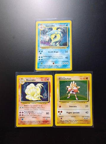 Pokémon - 3 Card - Ninetales Holo - Gyarados Holo -, Hobby en Vrije tijd, Verzamelkaartspellen | Pokémon, Nieuw