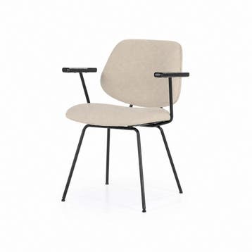 Armstoel Jon - Beige Maywood - 95985 - eetkamerstoelen -..., Nieuw, Stof