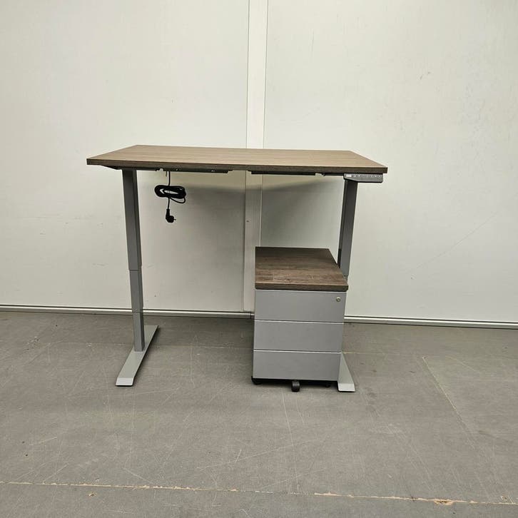 NIEUW elektrisch zit-sta bureau incl ladeblok | kleur blad a, Huis en Inrichting, Bureaus, Ophalen of Verzenden