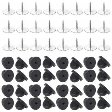 Fako Bijoux - 50 Steek Pinnen Met Rubberen Pin Backs - Badge, Verzenden, Nieuw