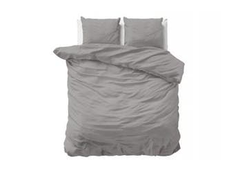 PRIMAVIERA DELUXE Uni Satijn Grijs - 200 x 200/260, Nieuw