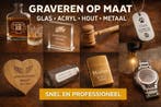 Graveren Lasergraveren  Hout Metaal Glas Acryl cadeaus