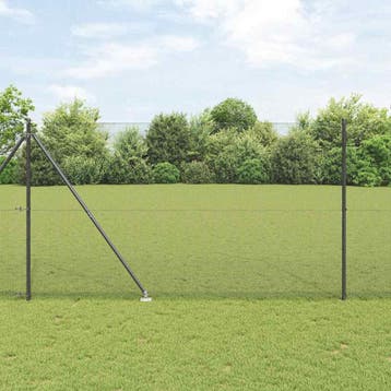 vidaXL gelast draadhek met grondpennen 50 x 1,5 m, Verzenden, Nieuw, IJzer