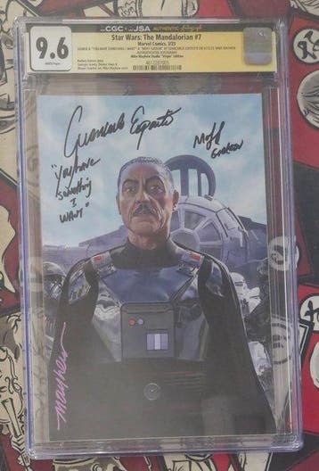 The Mandalorian 7 - CGC 9.6 Mike Mayhew A Saber Glow Virgin, Nieuw