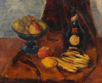 Albert Hoffsten (1887-1927) - Still life with banana and