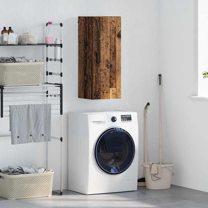 vidaXL Wandkast Oud Hout 34,5 x 34 x 90 cm Bewerkt hout, Huis en Inrichting, Kasten | Buffetkasten, Nieuw, Minder dan 50 cm, Overige houtsoorten