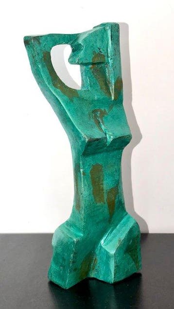 Abdoulaye Derme - sculptuur, Figure féminine stylisée patine, Antiek en Kunst, Curiosa en Brocante