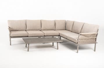 Hoek Loungeset  Trino  Aluminium  Beige  Datho Outdoor, Verzenden, Nieuw