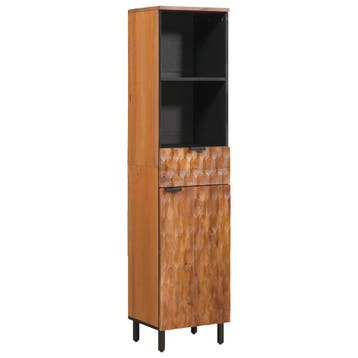 vidaXL Badkamerkast Bruin 38 x 33 x 160 cm Massief Mango, Verzenden, Nieuw, (Half)hoge kast
