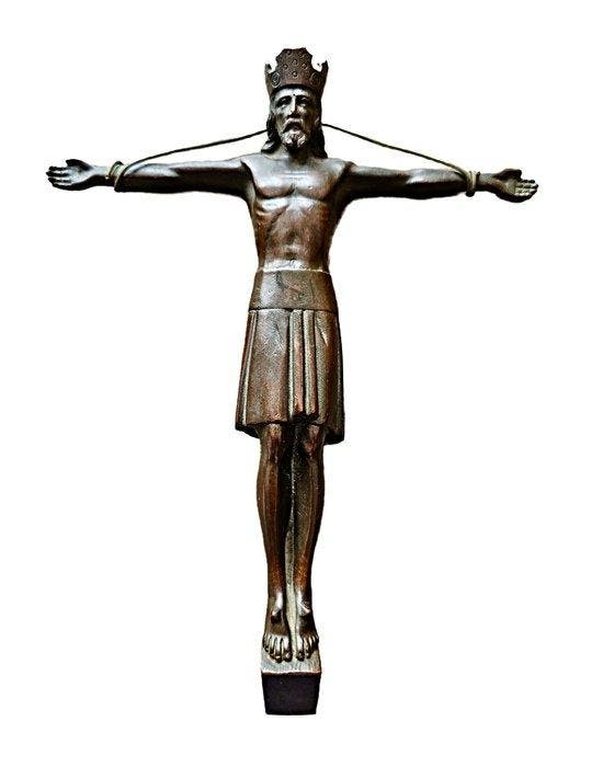 Kruis - Brons - 20th century - Corpus Christi - 21 cm, Antiek en Kunst, Antiek | Boeken en Bijbels