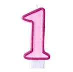 8-delige First Birthday ballonnen met sjerp set roze en wit, Overige typen, Nieuw, Sweet-One, Verzenden