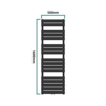 [neu.haus] Handdoekradiator Voss 160x50x5,2 cm zwart, Doe-het-zelf en Verbouw, Verzenden, Nieuw