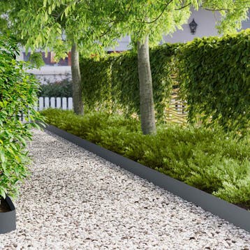 vidaXL Gazonrand 20 st 100 x 12 cm Staal Antraciet, Verzenden, Nieuw