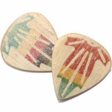 Handgemaakte op mango hout ingelegde plectrum, Ophalen of Verzenden, Nieuw