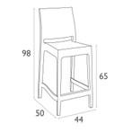 Counter Barkruk - 65 cm - Maya - Zwart - Siesta, Verzenden, Nieuw