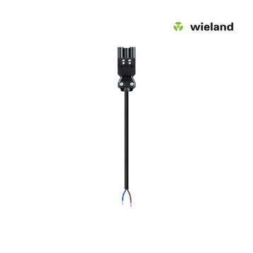 Wieland GST18I3 Aansluitsnoer male 0,75 MM² 0,5 meter zwart, Nieuw