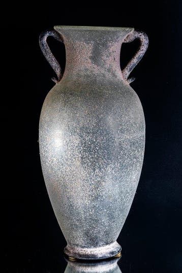 Vaas - Amphoravaas A Scavo (XL) - Hoogte 35 cm / 2,2 kg -