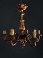 Kroonluchter - Hout - Gouden houten kroonluchter