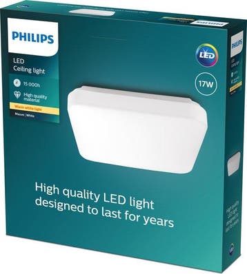 Philips Mauve plafonnière - wit - vierkant - 17 W, Antiek en Kunst, Verzenden