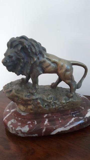 sculptuur, Lion - 20 cm - Brons