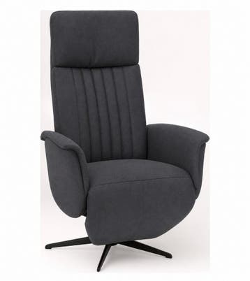 Relaxfauteuil Leerdam  - relaxfauteuils - Antraciet, Nieuw, Stof