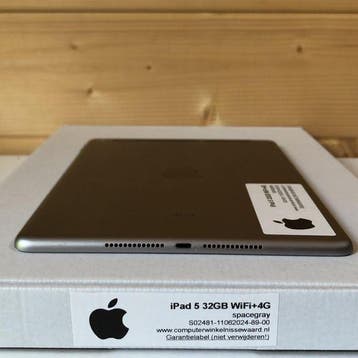 Apple iPad 5 met beschermhoes blauw 32GB (9.7 inch) Wifi, Ophalen of Verzenden, Nieuw