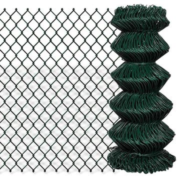 vidaXL Gaashek 0,8x25 m staal groen, Verzenden, Nieuw, IJzer