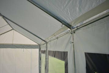Ultimate Partytent PVC 4x4x2.2 meter in Wit-Antraciet, Tuin en Terras, Partytenten, Verzenden, Nieuw, 2 meter of meer, Partytent