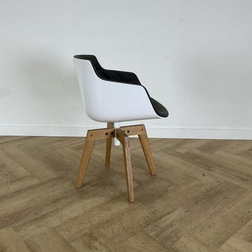 MDF Italia Flow design stoel van Jean-Marie Massaud, Gebruikt, Zwart, Ophalen of Verzenden, Eén