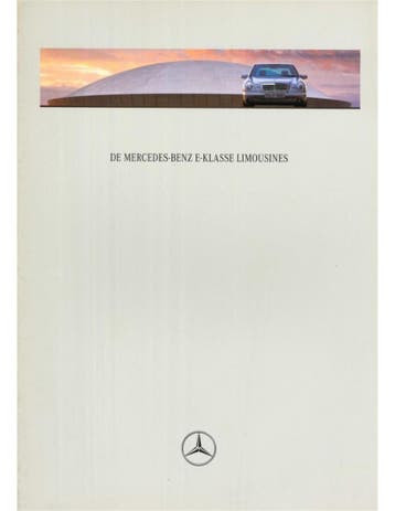1997 MERCEDES BENZ E KLASSE SEDAN BROCHURE NEDERLANDS, Nieuw, Author