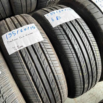 2 x Ovation 195-60-15 Zomerbanden 7,5mm, Gebruikt, 15 inch, Ophalen of Verzenden, Band(en)