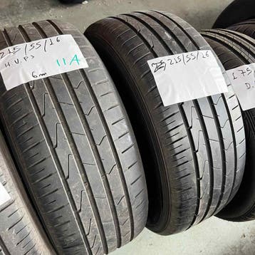 2 x Hankook Ventus Prime 3 215-55-16 Zomerbanden 6mm, 16 inch, Ophalen of Verzenden, Band(en), Personenwagen