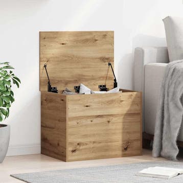 vidaXL Opslagdoos artisanaal eikenkleurig 60 x 42 x 46 cm, Verzenden, Nieuw