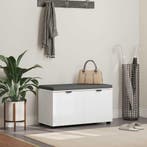vidaXL Halbank Wit 80 x 38 x 46 cm Geïndustrialiseerd hout, Verzenden, Nieuw