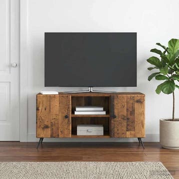vidaXL TV-kast 102 x 34,5 x 50 cm Oud hout Bewerkt hout, Minder dan 50 cm, Verzenden, Nieuw, Minder dan 100 cm
