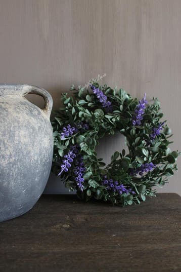 Namaak krans Lavendel en Euca 23 cm, Ophalen of Verzenden, Nieuw