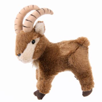 Semo steenbok knuffel - pluche - bruin - 18 cm, Verzenden, Nieuw