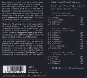 cd - isabelle faust - SONATAS &amp; PARTITAS VOL 2 (nieuw), Verzenden, Zo goed als nieuw