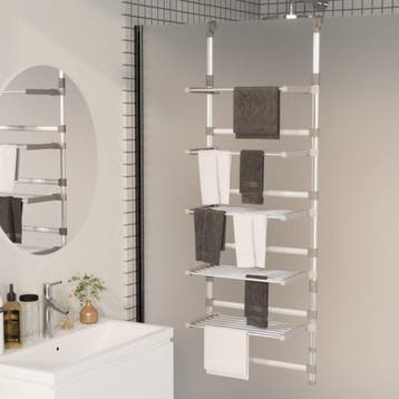 vidaXL Droogrek 5-laags hangend aluminium, Verzenden, Nieuw