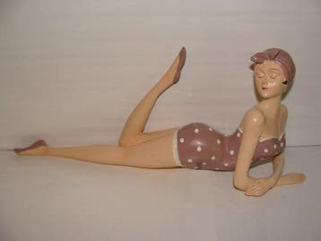 Beeld, Badenixe - 20 cm - Hars, Antiek en Kunst
