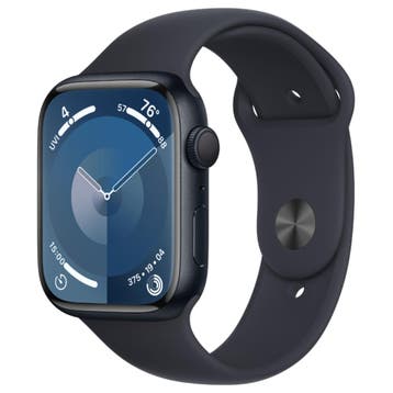Refurbished Apple Watch Series 9 45 mm, Sieraden, Tassen en Uiterlijk, Verzenden, Zwart, IOS, Nieuw