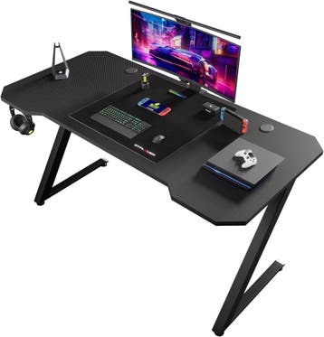 Gaming bureau - Gaming desk - Gaming tafel - 120x60 cm - Zwa, Huis en Inrichting, Verzenden, Zo goed als nieuw